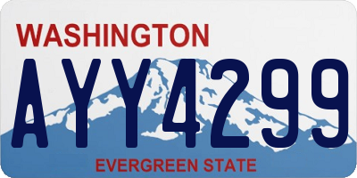 WA license plate AYY4299