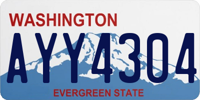 WA license plate AYY4304