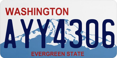 WA license plate AYY4306