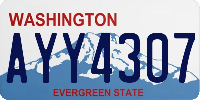 WA license plate AYY4307