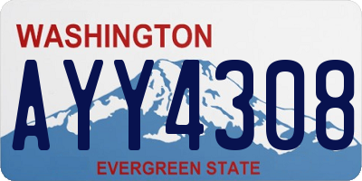 WA license plate AYY4308