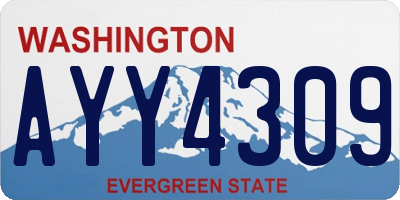 WA license plate AYY4309