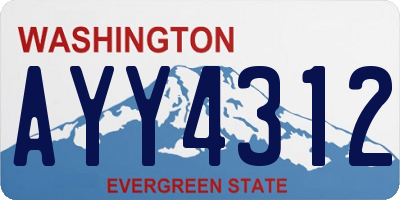 WA license plate AYY4312