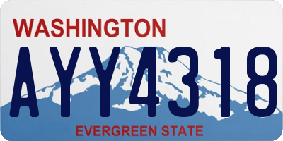 WA license plate AYY4318