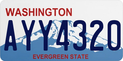 WA license plate AYY4320