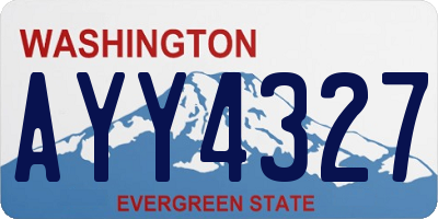 WA license plate AYY4327