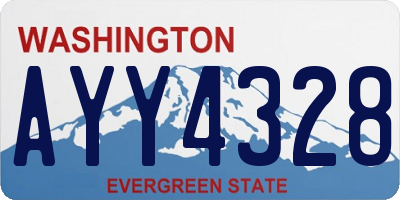 WA license plate AYY4328