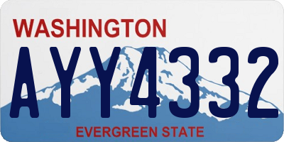 WA license plate AYY4332