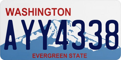 WA license plate AYY4338