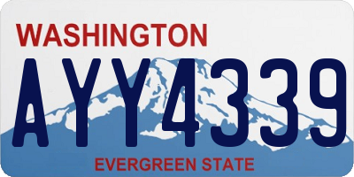 WA license plate AYY4339