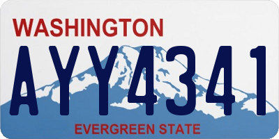 WA license plate AYY4341