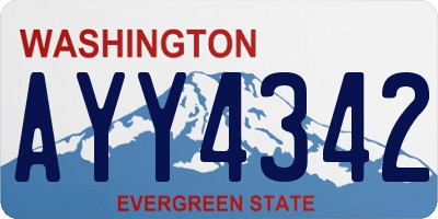 WA license plate AYY4342