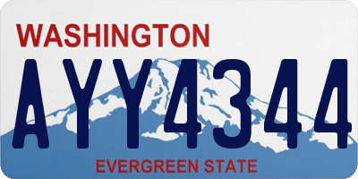 WA license plate AYY4344