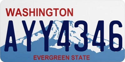 WA license plate AYY4346