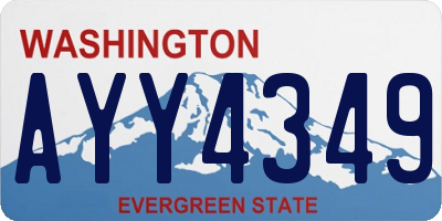 WA license plate AYY4349