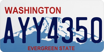 WA license plate AYY4350