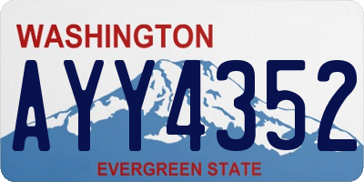 WA license plate AYY4352