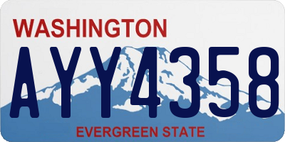 WA license plate AYY4358