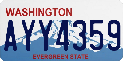 WA license plate AYY4359