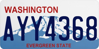 WA license plate AYY4368