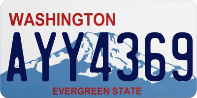 WA license plate AYY4369