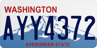 WA license plate AYY4372