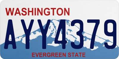 WA license plate AYY4379