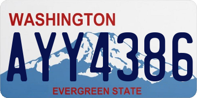 WA license plate AYY4386