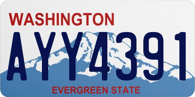 WA license plate AYY4391