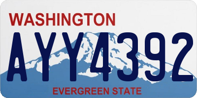 WA license plate AYY4392