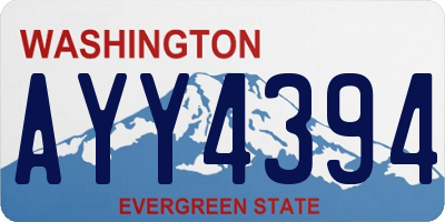 WA license plate AYY4394