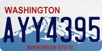 WA license plate AYY4395