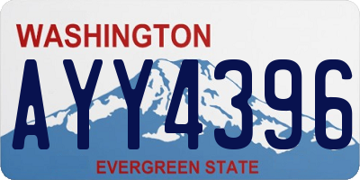 WA license plate AYY4396