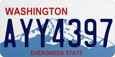 WA license plate AYY4397