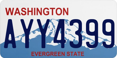 WA license plate AYY4399