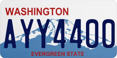 WA license plate AYY4400