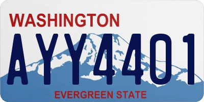 WA license plate AYY4401