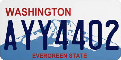 WA license plate AYY4402