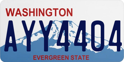 WA license plate AYY4404