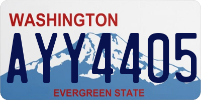 WA license plate AYY4405