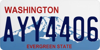 WA license plate AYY4406