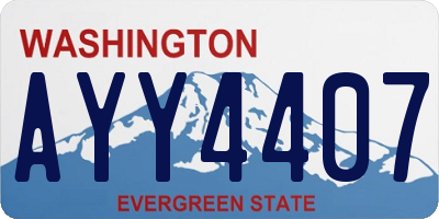 WA license plate AYY4407