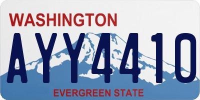 WA license plate AYY4410