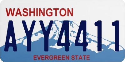 WA license plate AYY4411