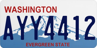 WA license plate AYY4412