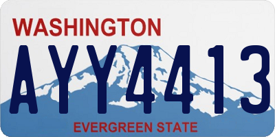 WA license plate AYY4413