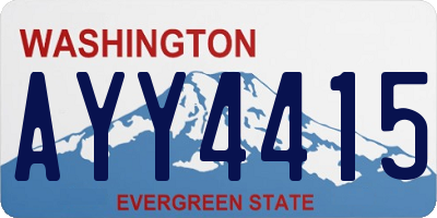 WA license plate AYY4415