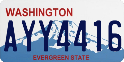 WA license plate AYY4416