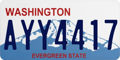 WA license plate AYY4417