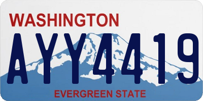 WA license plate AYY4419